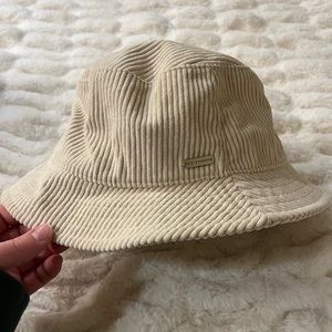 Steve Madden Corduroy Bucket Hat Cream Off White